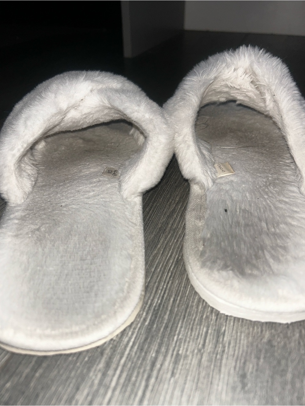 Well Worn Fur Slippers